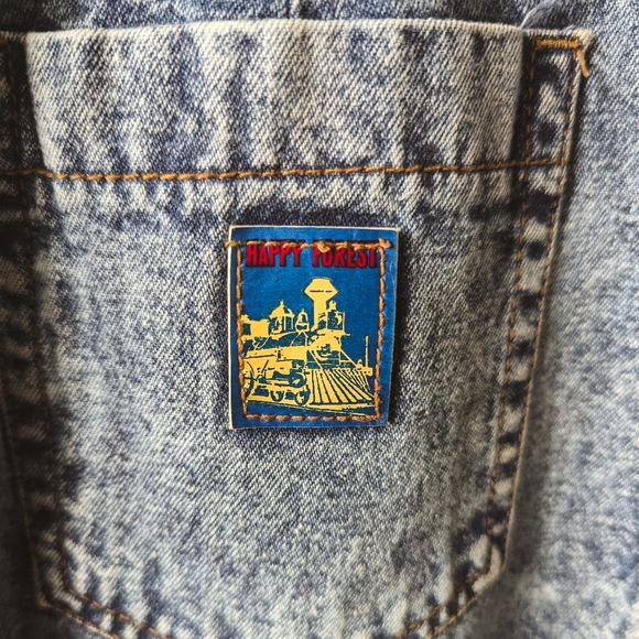 Vintage Acid Wash Denim Skirt in Blue and Gray - Picture 5 of 14